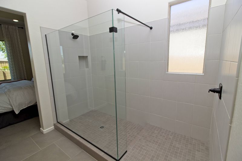 Sleek Shower Floors with Large Format Tiles